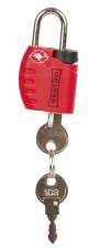 Cadeado TSA com chave Vermelho