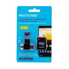 Cart�o De Mem�ria Ultra High Adaptador Usb Dual Drive Sd 64gb Multilaser