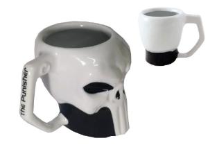 Caneca Porcelana Caveira Punisher 400ml Zona Criativa