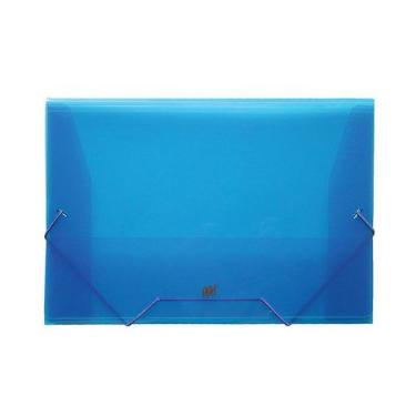 Pasta El�stico e Aba Tamanho A3 - Transparente Azul Yes