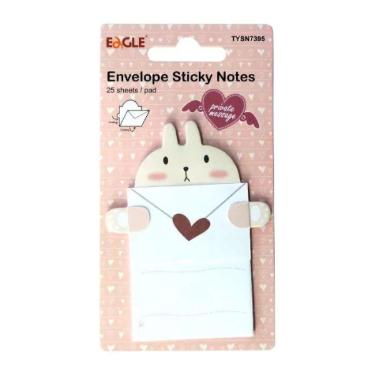 Bloco Post It Envelope Adesivo Coelho Eagle