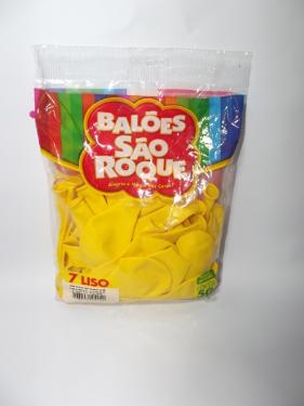 BAL�ES N�MERO 7 LISO AMARELO CITRINO 50 UNIDADES S�O ROQUE