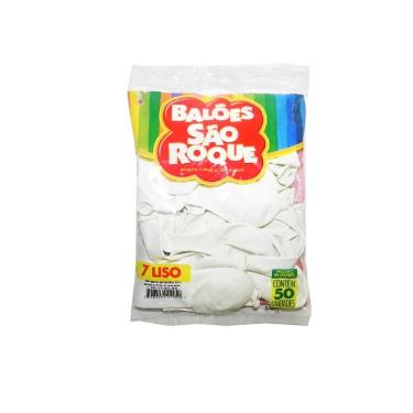 BAL�O NUMERO 7 BRANCO POLAR 50 UNIDADES S�O ROQUE