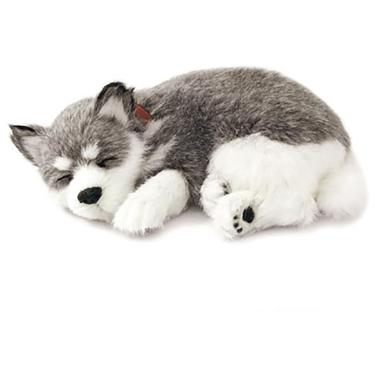 PELUCIA BICHO DORMINHOCO HUSKY SIBERIANO PERFECT PETZZZ