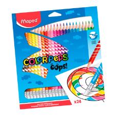 L�pis de Cor Maped Color Peps Oops Apag�vel com 24 Cores