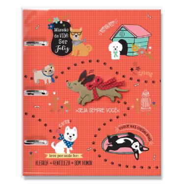 CADERNO ARGOLADO CACHORRO AMIGO FINA ID�IA