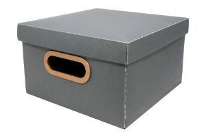 CAIXA ORGANIZADORA LINHO CHUMBO P 25 X 25 X 15CM DELLO