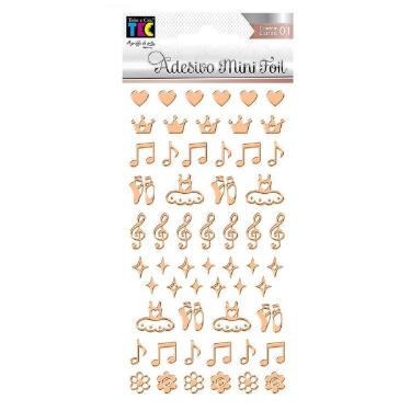 Adesivo Mini Foil Rose Bailarina Toke e Crie