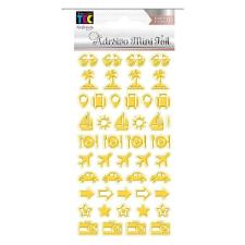 Adesivo Mini Foil Dourado Viagem Toke e Crie