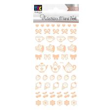 Adesivo Mini Foil Ros� Ch� e Frutas Toke e Crie