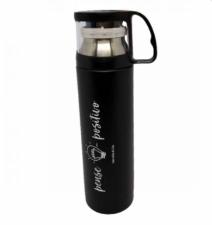 Garrafa de inox c/ x�cara modelos sortidos 500ml