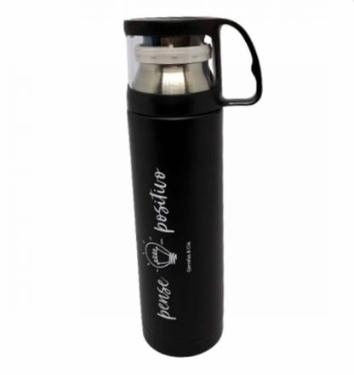 Garrafa de inox c/ x�cara modelos sortidos 500ml