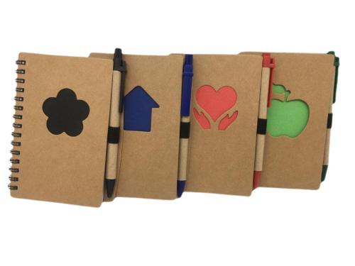 Bloco Anotacao Eco Mini Com Caneta Sortido