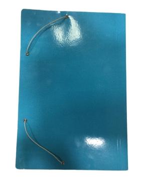 Pasta cart�o duplo 480g c/aba elast az claro polycart