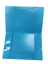 Pasta cart�o duplo 480g c/aba elast az claro polycart