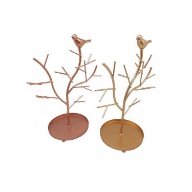 PORTA JOIAS �RVORE COM PASSARO COM BASE