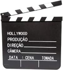 Claquete Quadro De Madeira 30x26,5cm Enfeite Decorativo