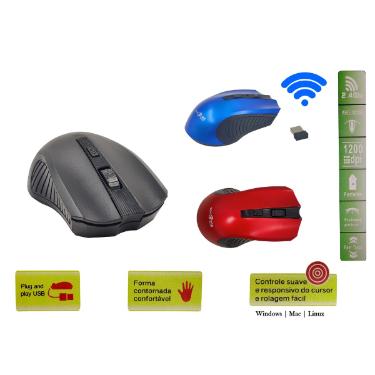 Mouse Optico Sem Fio Tek One