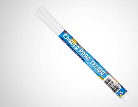 Caneta Para Tecido Tinta Branca BRW