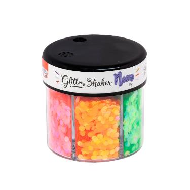 Glitter Shaker Neon Pote com 6 Cores BRW