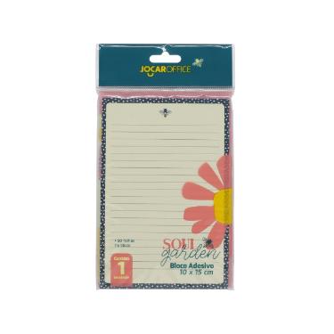 Bloco Adesivo Pautado Soul Garden 100mm x 150mm Jocar Office