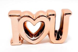 Enfeite I Love Uou Ceramica Interponte HD52963