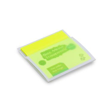 Bloco Ades Transparente Clearnote Amarelo Neon 50f Maxprint 744891