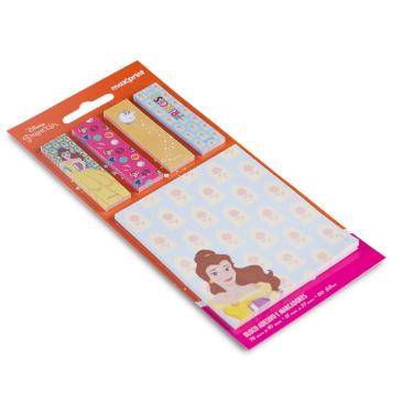 Bloco Ades C/4 Marcador de Pagina Princesa Bela Maxprint 7400054