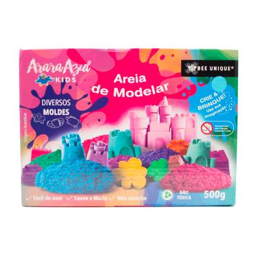 Areia de Modelar Bee Unique Arara Azul 500G By-SP0002