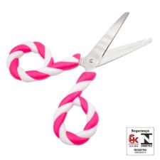 Tesoura Escolar Candy Rosa Inox Bee Unique DS-SO0018