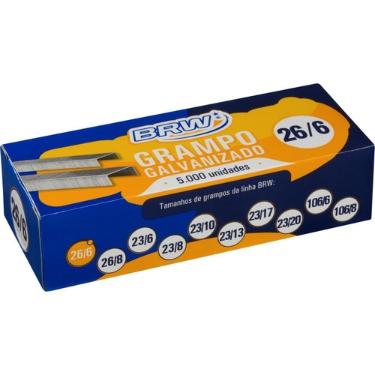 GRAMPO 26/6 GALVANIZADO C/ 5000 BRW