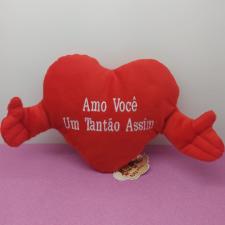 PELUCIA PEQUENA CORA��O AMO VOC� MEGA FOFO