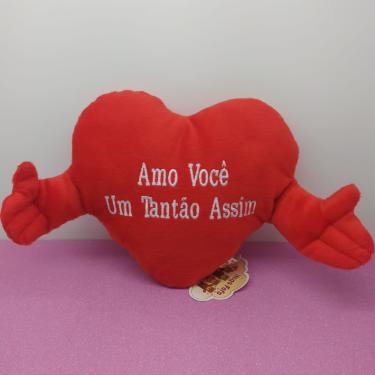 PELUCIA PEQUENA CORA��O AMO VOC� MEGA FOFO