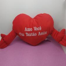 PELUCIA GRANDE CORA��O AMO VOC� MEGA FOFO