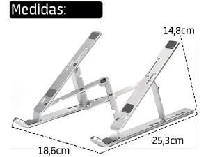 SUPORTE DE ALUMINIO P/ NOTEBOOK LAPTOP AJUSTAVEL