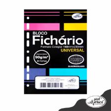 REFIL PARA FICHARIO COLEGIAL 40FLS 90G PRETO PAUTADO MERCI