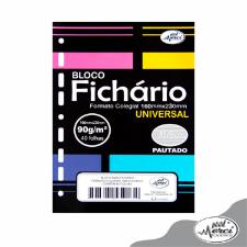 REFIL PARA FICHARIO COLEGIAL 40FLS 90G CINZA PAUTADO MERCI
