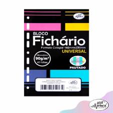 REFIL PARA FICHARIO COLEGIAL 40FLS 90G CANDY 5 CORES MERCI