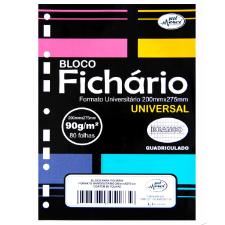 REFIL PARA FICHARIO UNIVERSITARIO BRANCO QUADRICULADO 90G 80 FLS MERCI