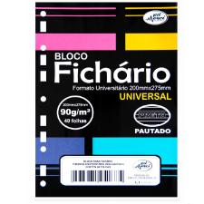 REFIL PARA FICHARIO UNIVERSITARIO 40FLS PRETO PAUTADO 90G MERCI