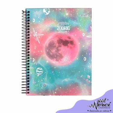 CADERNO ESPIRAL COLEGIAL  ZODIAC 80 FOLHAS 90G  MERCI