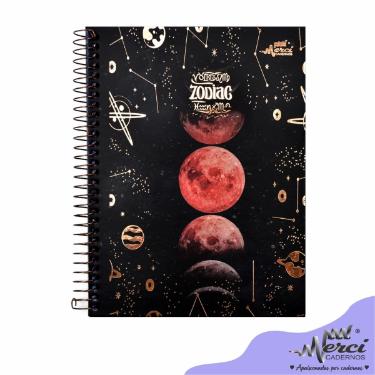 CADERNO ESPIRAL COLEGIAL ZODIAC 80 FOLHAS 90G MERCI