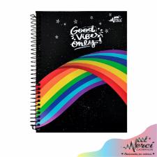 CADERNO ESPIRAL COLEGIAL GOOD VIBES 80 FOLHAS 90G MERCI