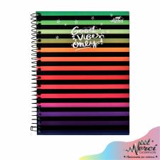 CADERNO ESPIRAL COLEGIAL GOOD VIBES 80 FOLHAS 90G MERCI