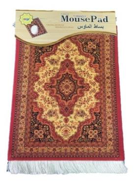 MOUSE PAD TAPETE PERSA AVELUDADO C/ FRANJAS