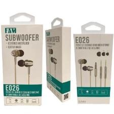 FONE DE OUVIDO COM MICROFONE E CONTROLE DE VOLUME E026 - FAM