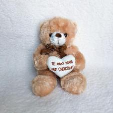 URSO DE PELUCIA AMO MAIS QUE CHOCOLATE FOFFY TOYS