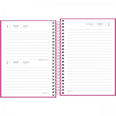 Agenda Espiral Di�ria M4 11,7 X 16,4 Cm Pepper Rosa 2024 Tilibra