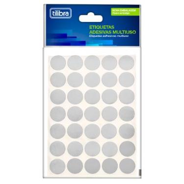 ETIQUETA ADESIVA 13MM PRATA 6 FOLHAS 420 UNIDADES TILIBRA