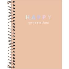 CADERNETA ESPIRAL CAPA DURA 1/8 HAPPY 80 FOLHAS TILIBRA